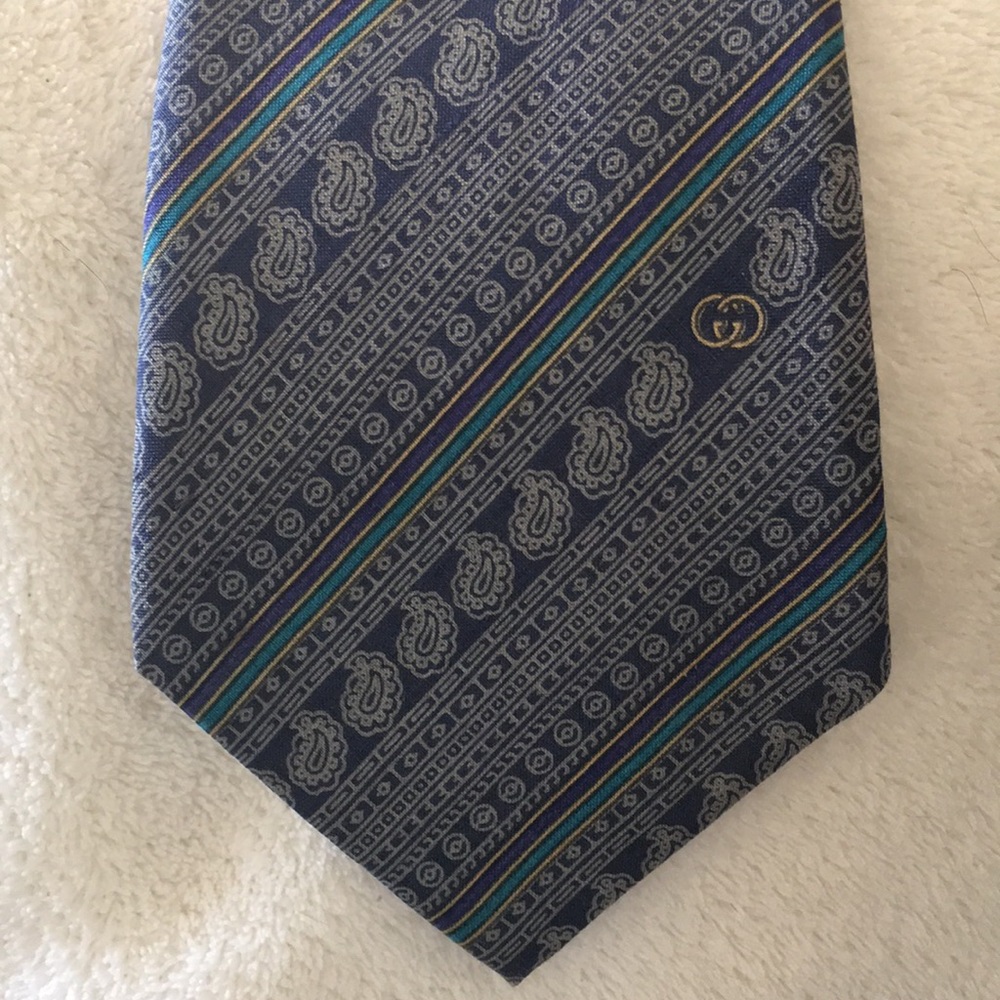 Three (3) Vintage Silk Gucci Neckties (used)
